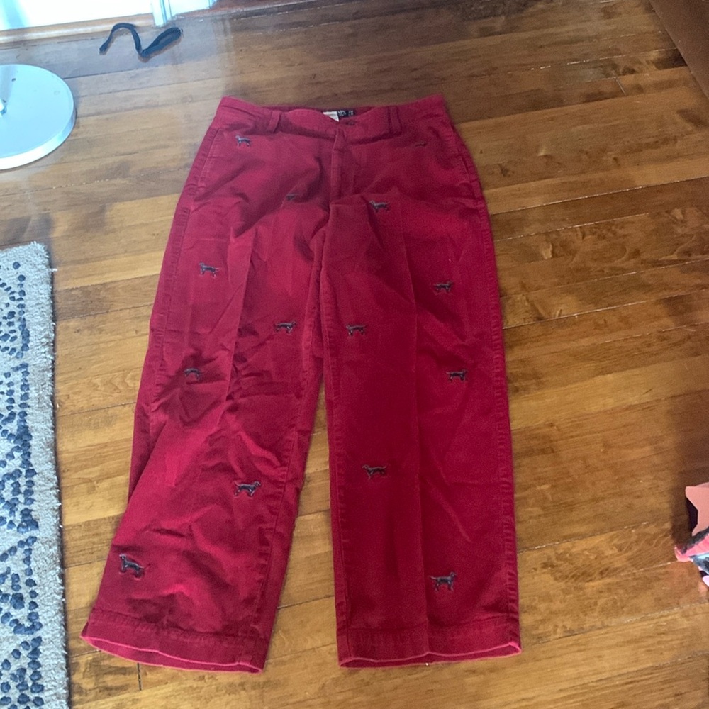 Chaps Ralph Kauren cords with embroidered hunting dogs. Pre owned; good shape